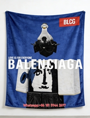 Balenciaga Roblox Duck Character Print Flannel Throw Blanket BA260